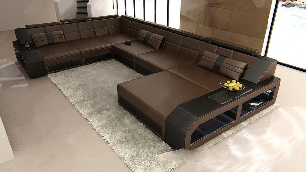 Lixra Luxury Modern Sectional Sofas With LED Lights
