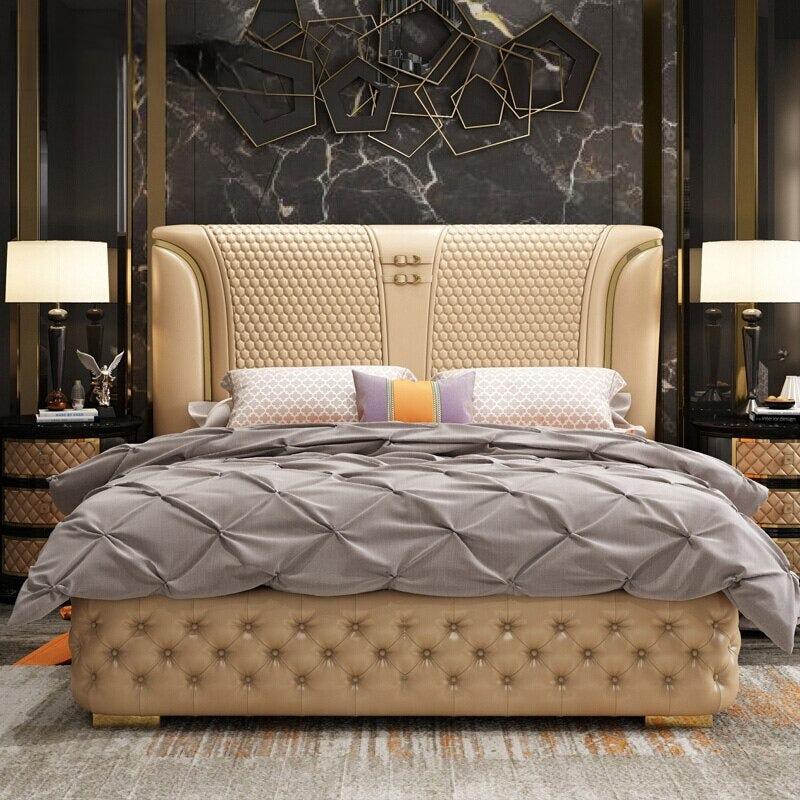 Lixra Magnificent Button Tufted Leather Upholstered Bed
