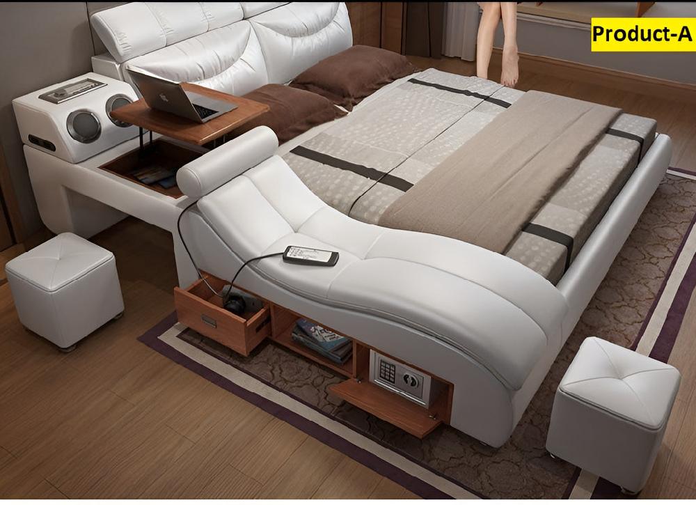Lixra Magnificent Smart Versatile Comfy Leather Bed