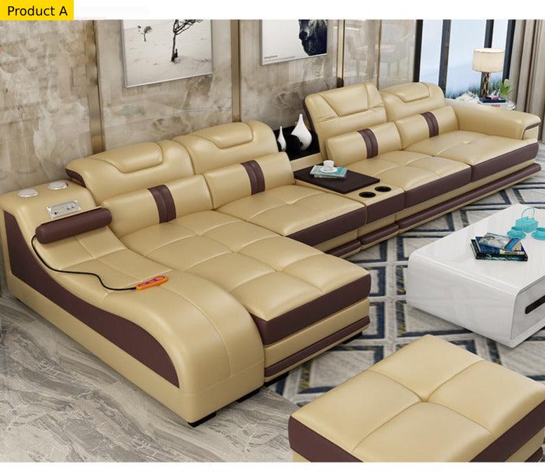 Lixra Magnificent Ultra Modern Designed Leather Sectional Sofa Set