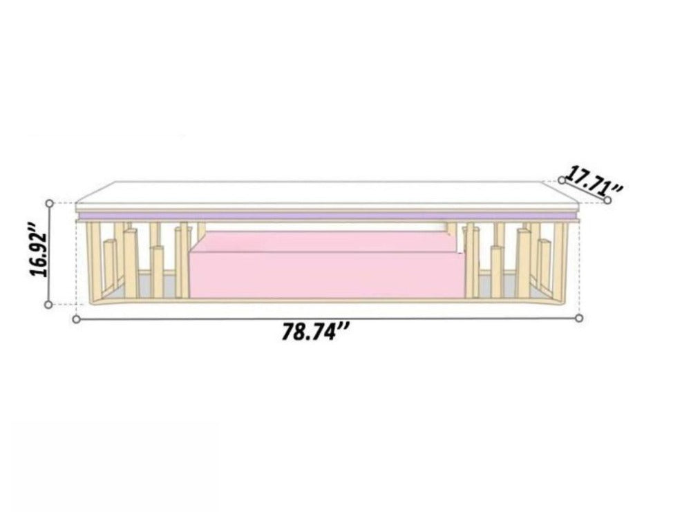 Lixra Modern Aesthetic Marble Rectangular Coffee Table