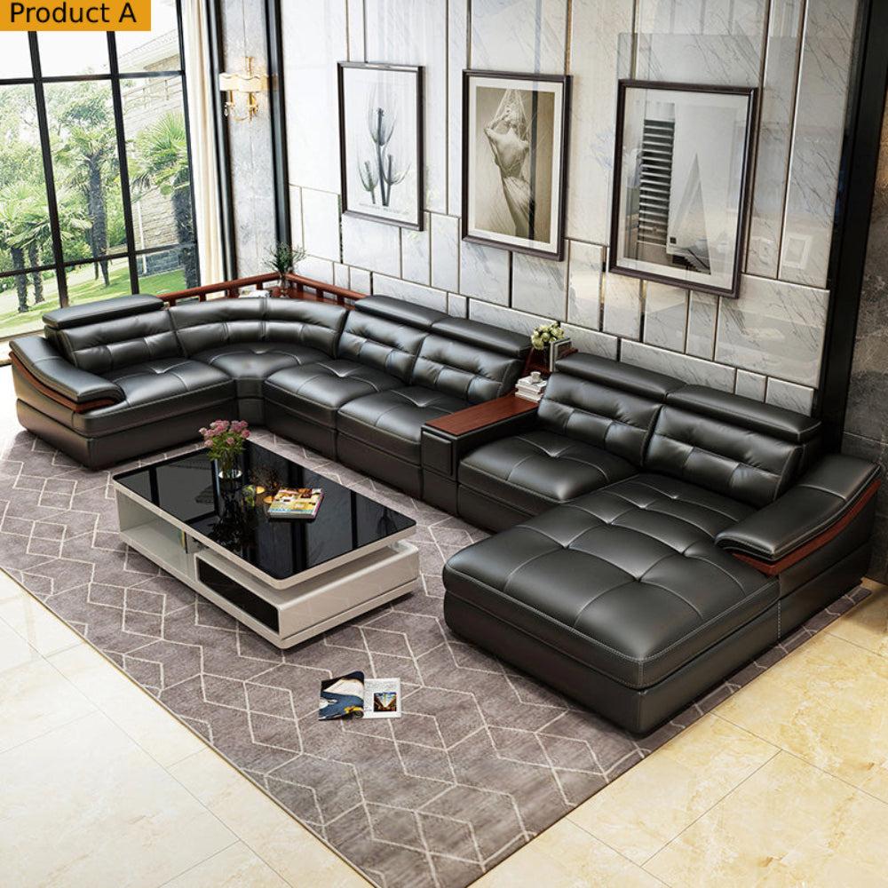 Lixra Modern Appealing Cozy Leather Splendid Sectional Sofa