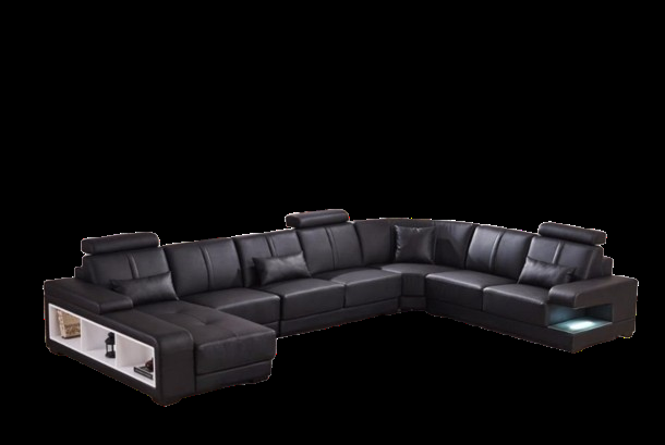 Lixra Modern Artistic Style Cozy Leather Sectional Sofa Set