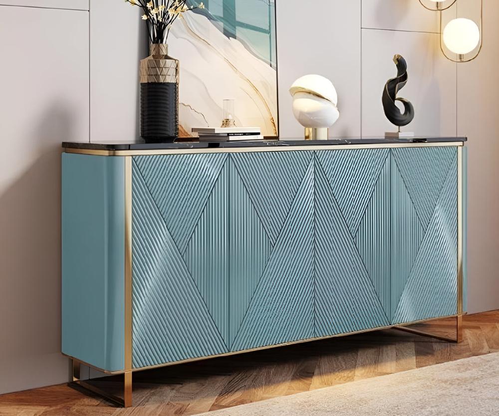 Lixra Modern Buffet Table With Luxurious Marble-Top