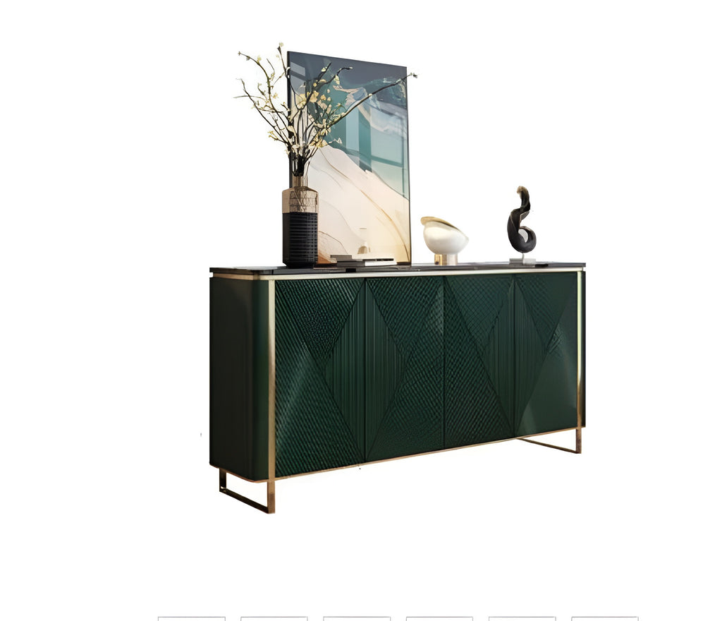 Lixra Modern Buffet Table With Luxurious Marble-Top
