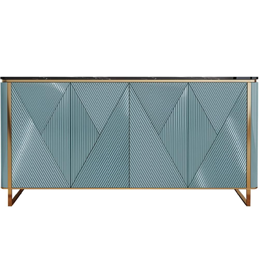 lixra Modern Buffet Table with Luxurious Marble-Top