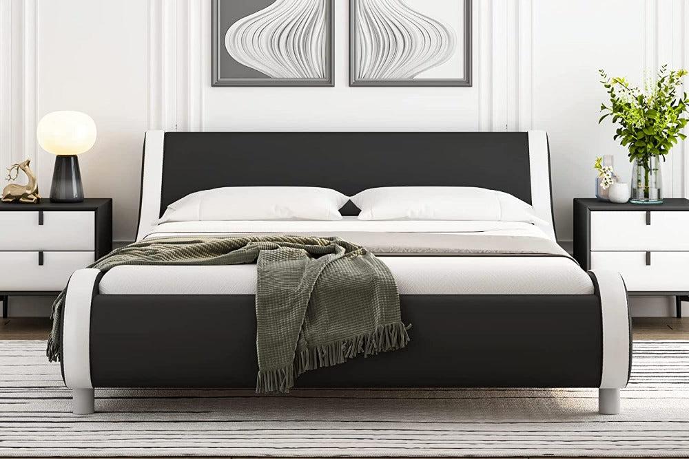 Lixra Modern Creative Design Astounding King Size Leather Bed