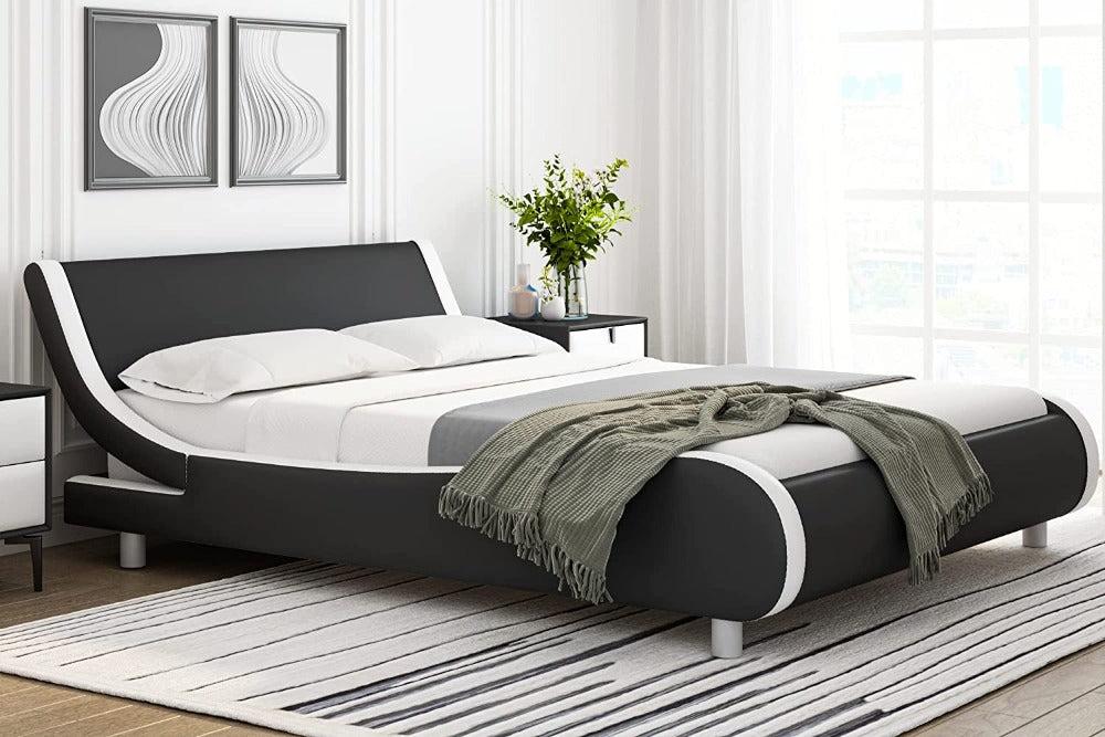 lixra Modern Creative Design Astounding King Size Leather Bed