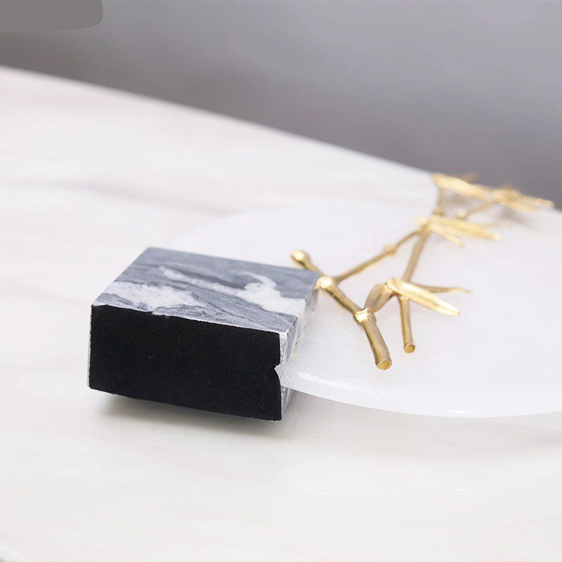 Lixra Modern Design Fengshui Style Bamboo Leaf Showpiece