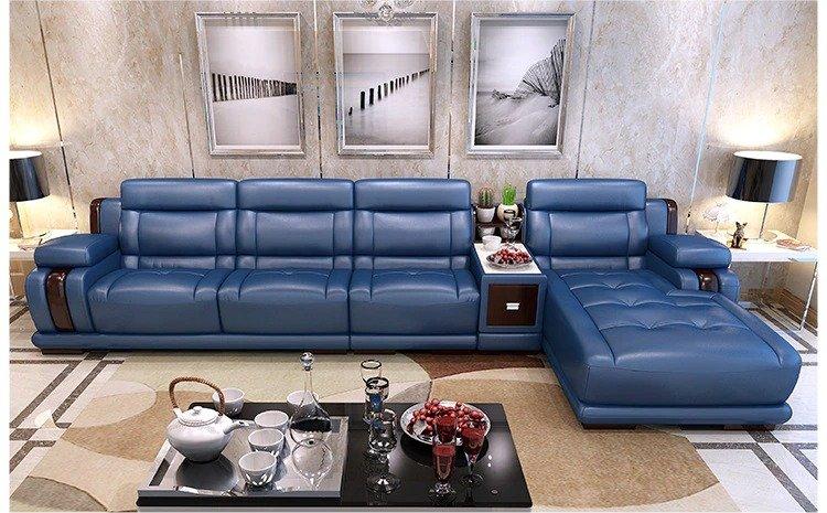 Lixra Modern Design Luxurious Palatial Leather Sectional Sofa
