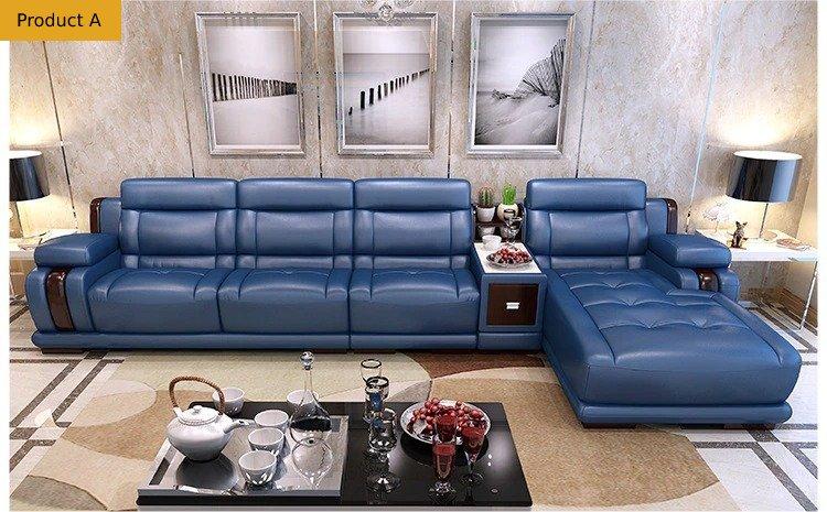 Lixra Modern Design Luxurious Palatial Leather Sectional Sofa