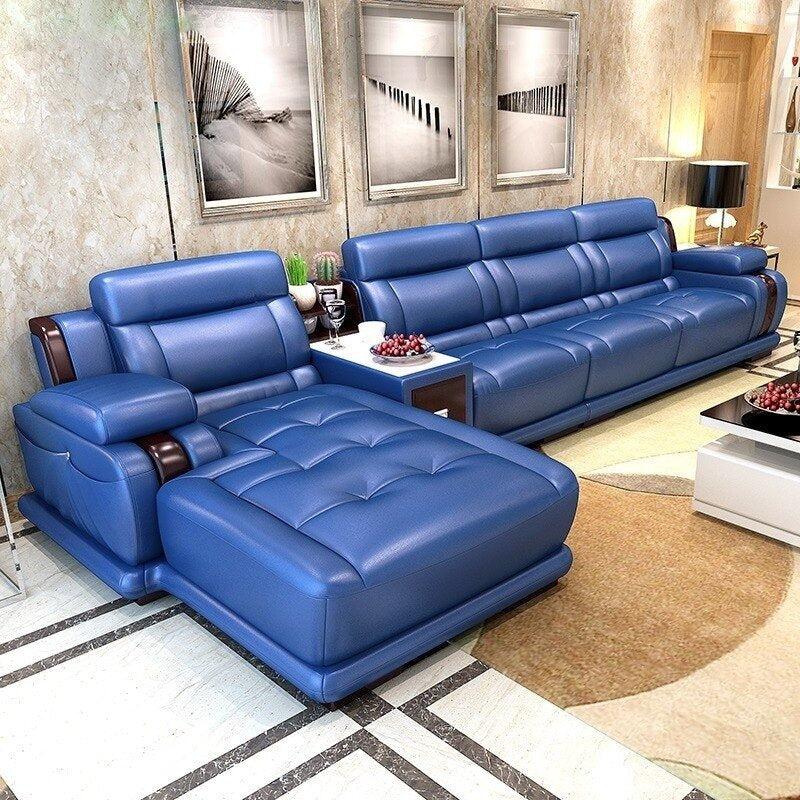 Lixra Modern Design Luxurious Palatial Leather Sectional Sofa