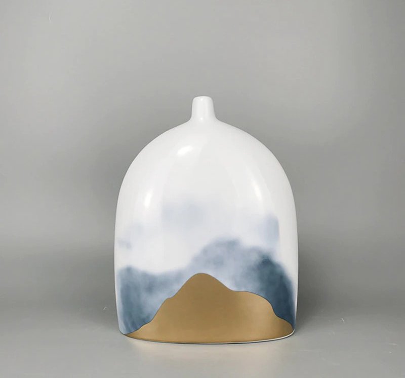 Lixra Modern Design Semicircle Floral Vase Showpiece