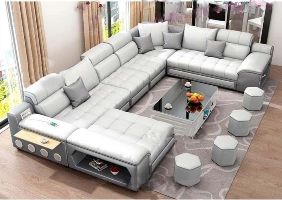 Lixra Modern Distinctive Comfy Leather Aesthetic Sectional Sofa
