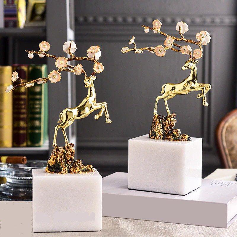Lixra Modern Endearing Gold Finish Figurine Showpiece