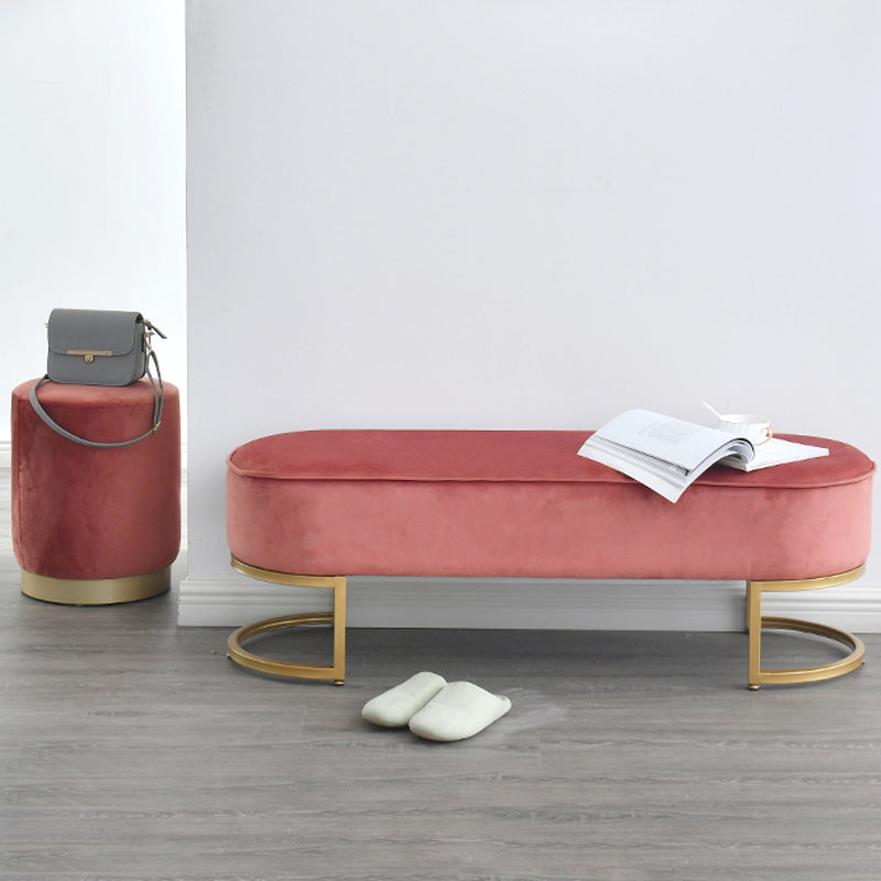 lixra Modern Endearing Spacious Velvet Fabric Ottoman