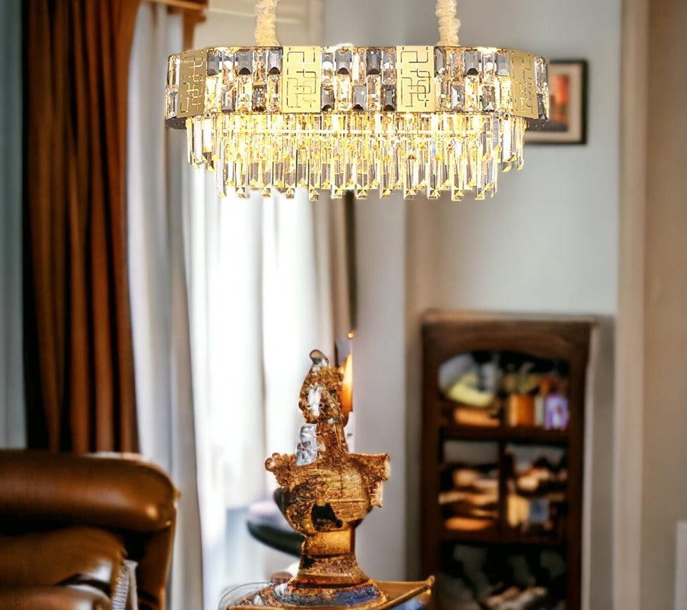 Lixra Modern Illuminating Glittering Crystal Chandelier