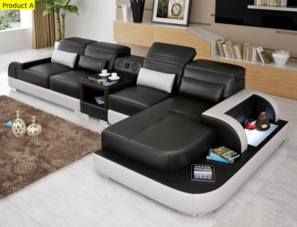 Lixra Modern Lavish Comfy Leather Enchanting Sectional Sofa