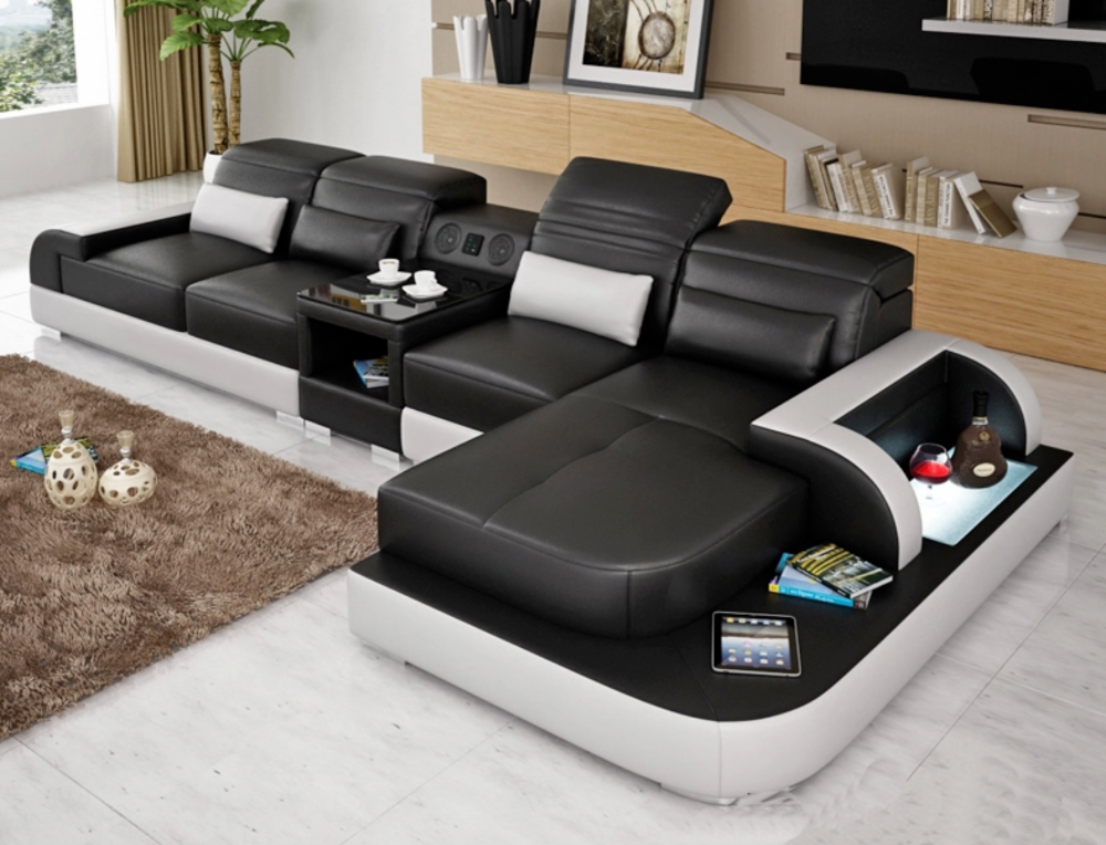 lixra Modern Lavish Comfy Leather Enchanting Sectional Sofa