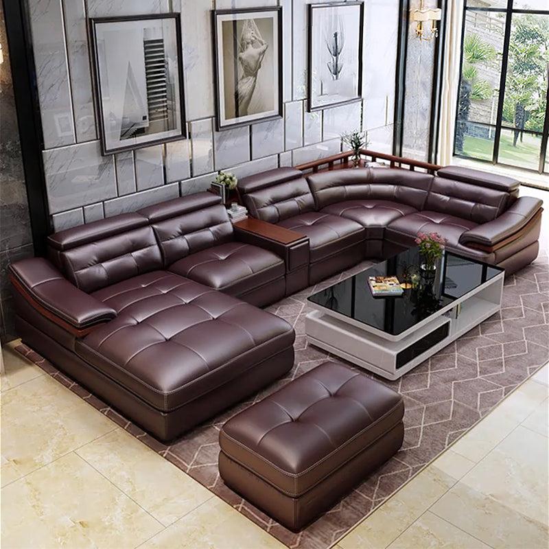 Lixra Modern Lavish Comfy Leather Endearing Sectional Sofa