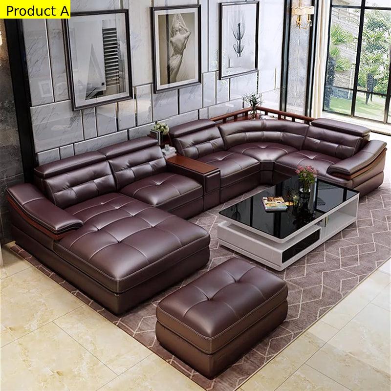 Lixra Modern Lavish Comfy Leather Endearing Sectional Sofa