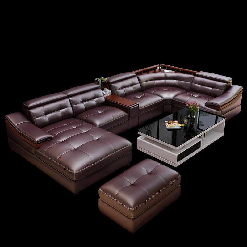 Lixra Modern Lavish Comfy Leather Endearing Sectional Sofa