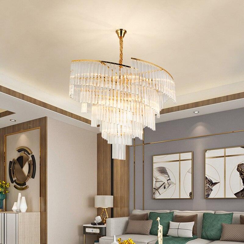 Lixra Modern Light Luxurious Crystal Round Chandelier