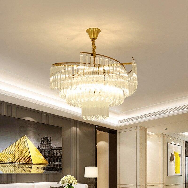 Lixra Modern Light Luxurious Crystal Round Chandelier