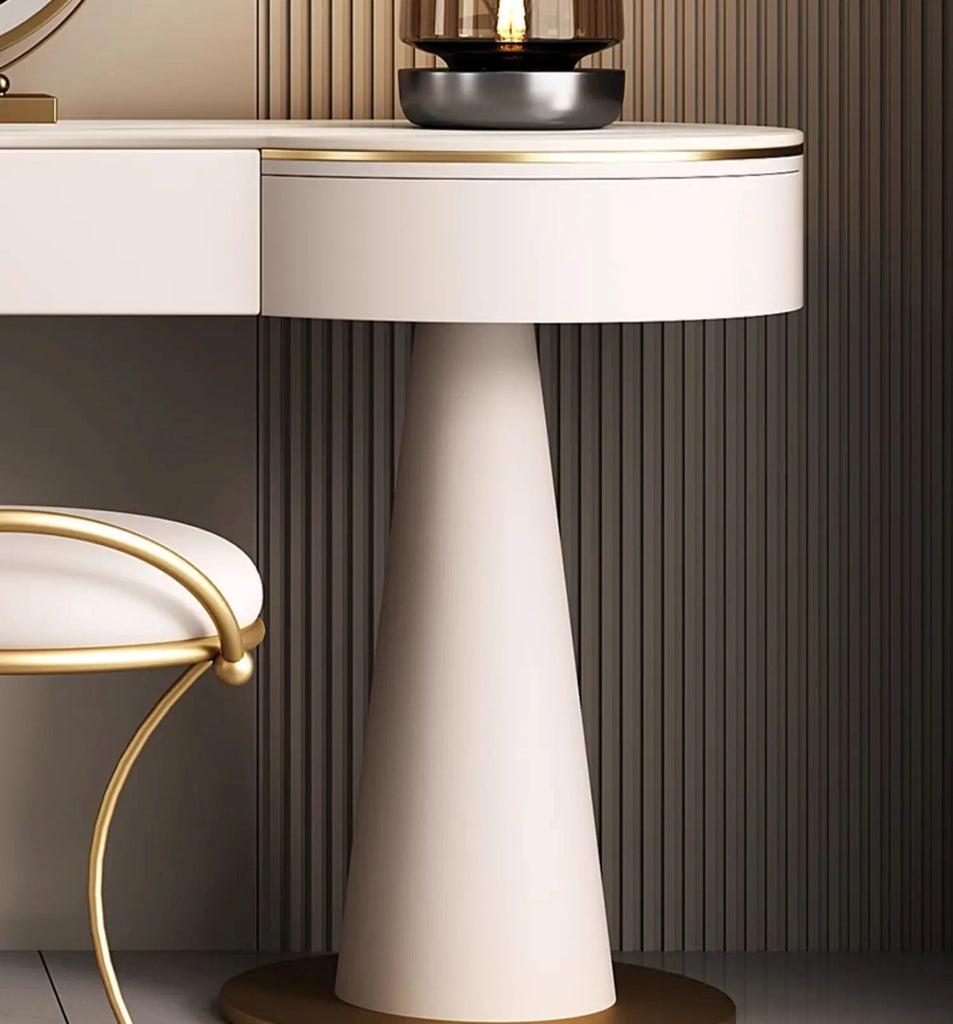 Lixra Modern Luxurious Golden Metal Frame Dresser Set