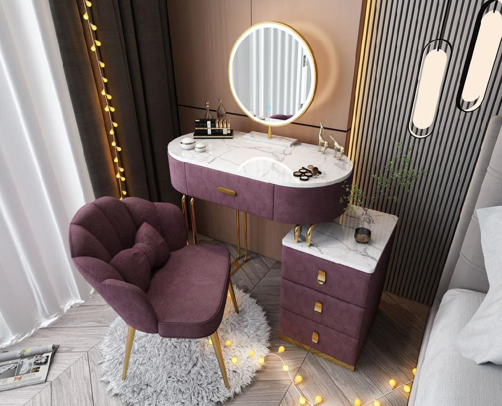 lixra Modern Minimalist Marble Table-Top Dresser Cabinet