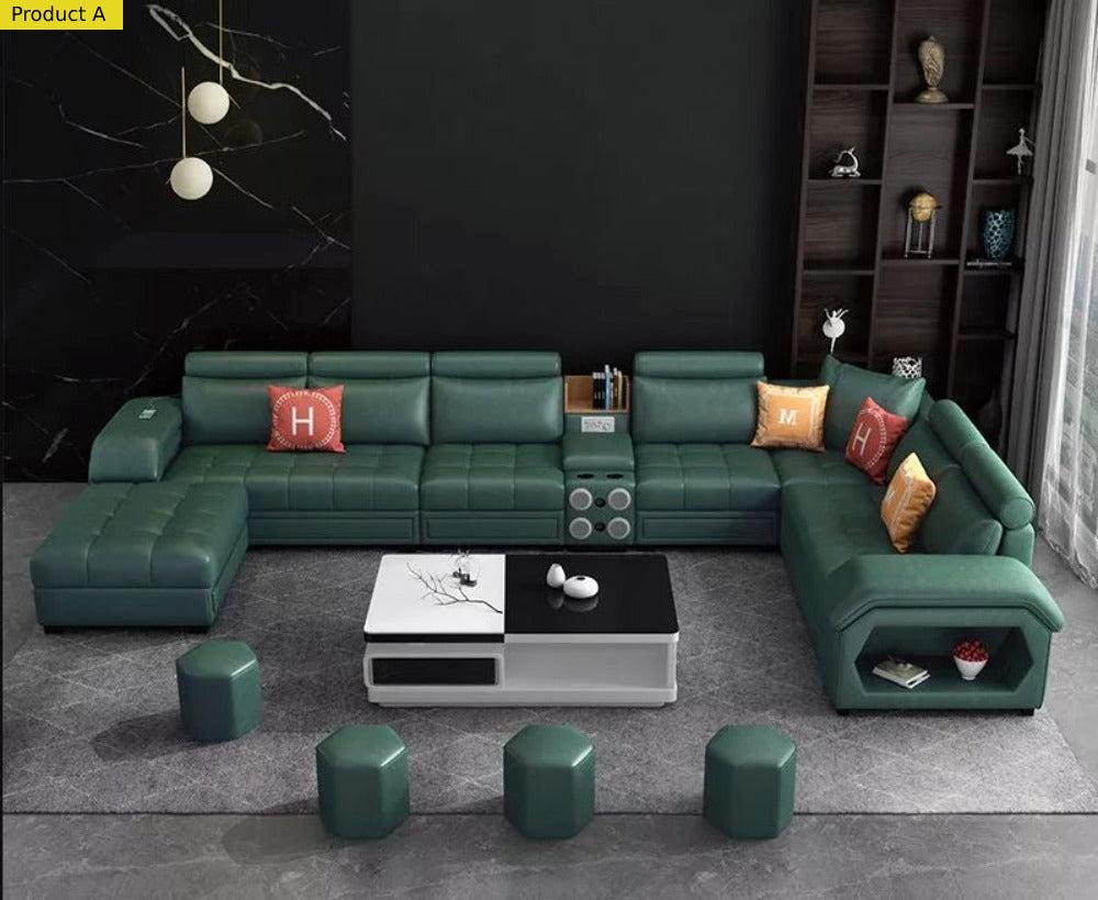 Lixra Modern Multi-Functional Luxurious Leather Sectional Sofa