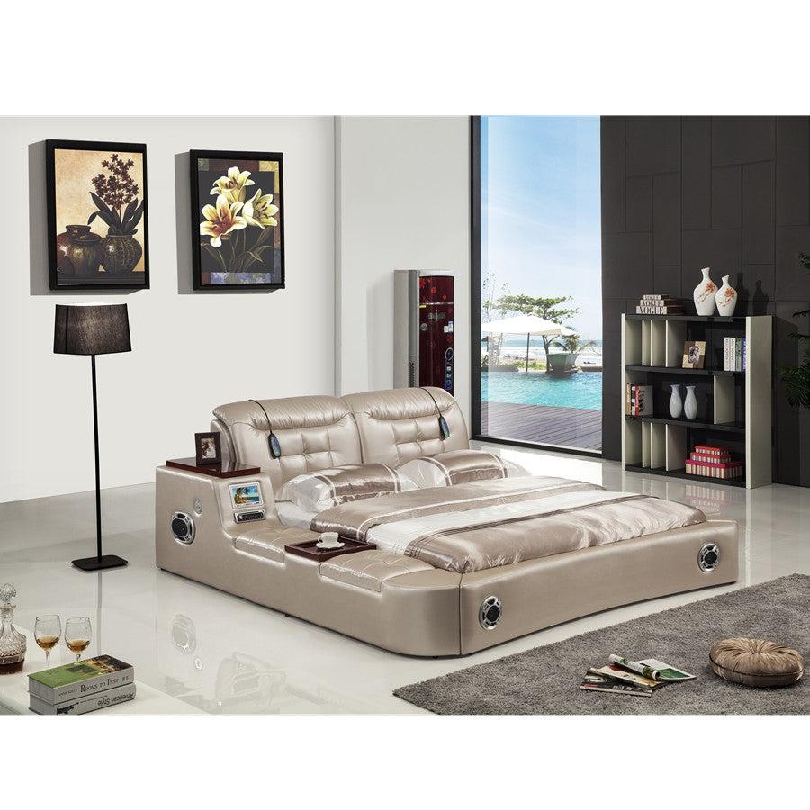 Lixra Modern Multifunctional Exquisite Design Leather Bed