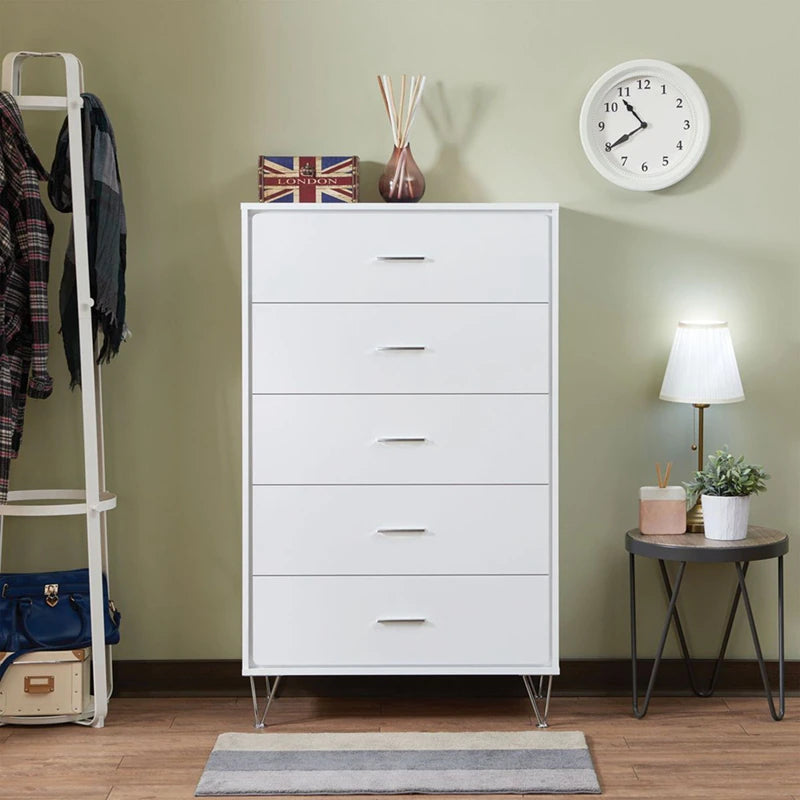 lixra Modern Solid White Color Ravishing Drawer Chest