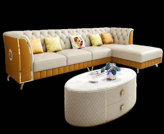 Lixra Modern Stunning & Commodious Leather Sectional Sofa