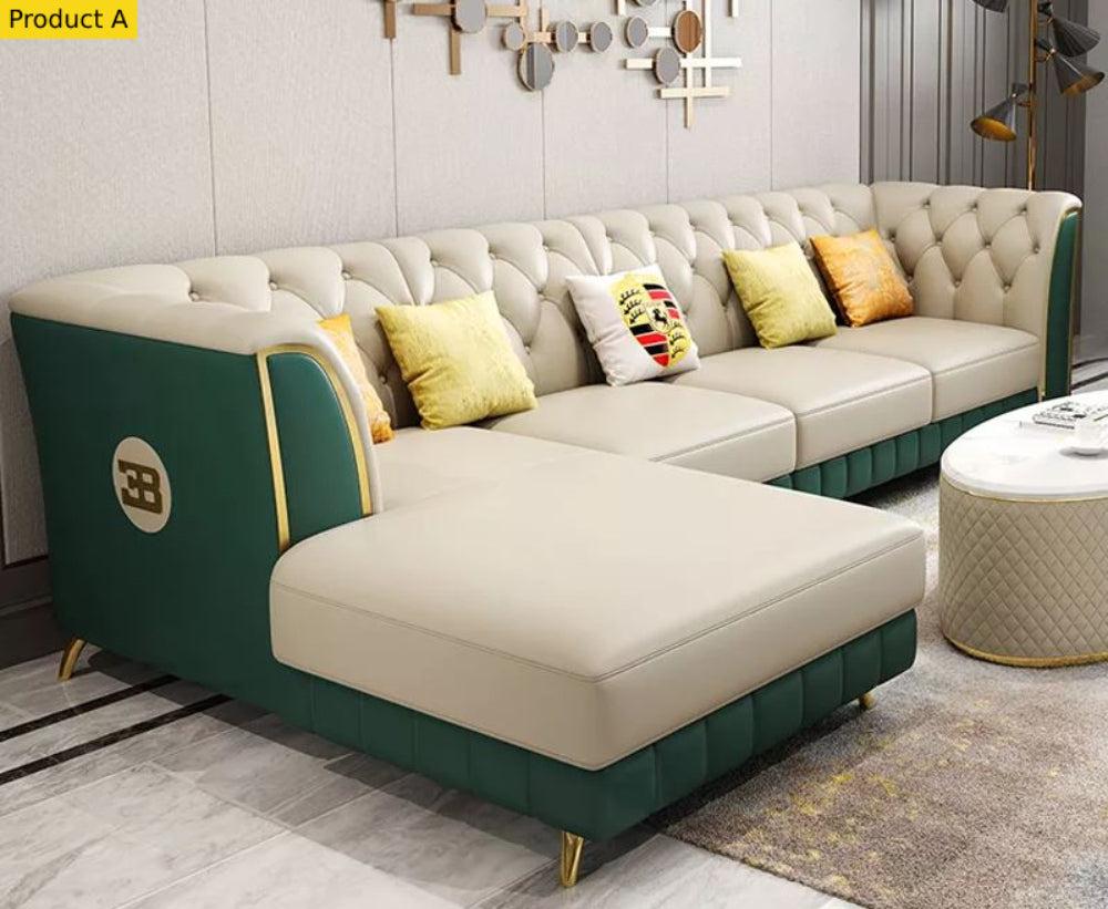 Lixra Modern Stunning & Commodious Leather Sectional Sofa