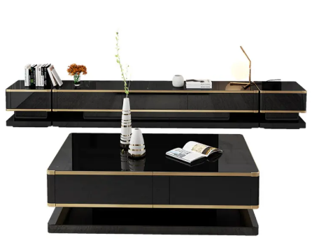 Lixra Modern TV Stand With Coffee Table Combined Set