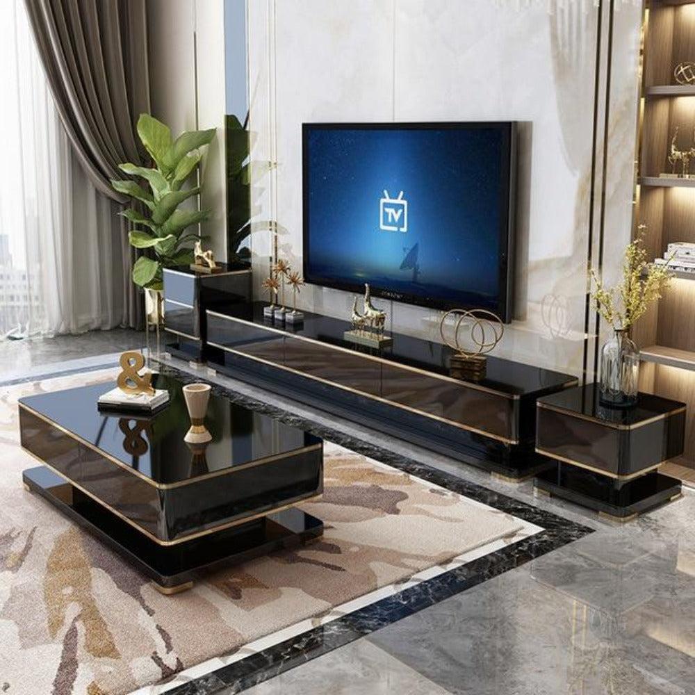 Lixra Modern TV Stand With Coffee Table Combined Set