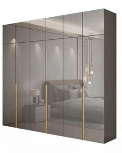Lixra Multi-Functional Glassware & Wooden Base Wardrobe