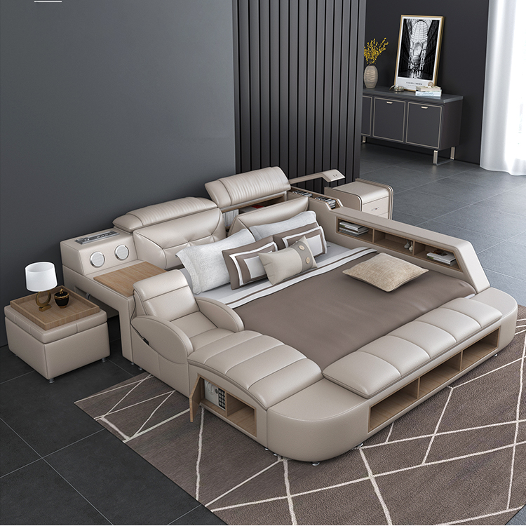 Lixra Multi-Functional Resplendent Smart Leather Bed