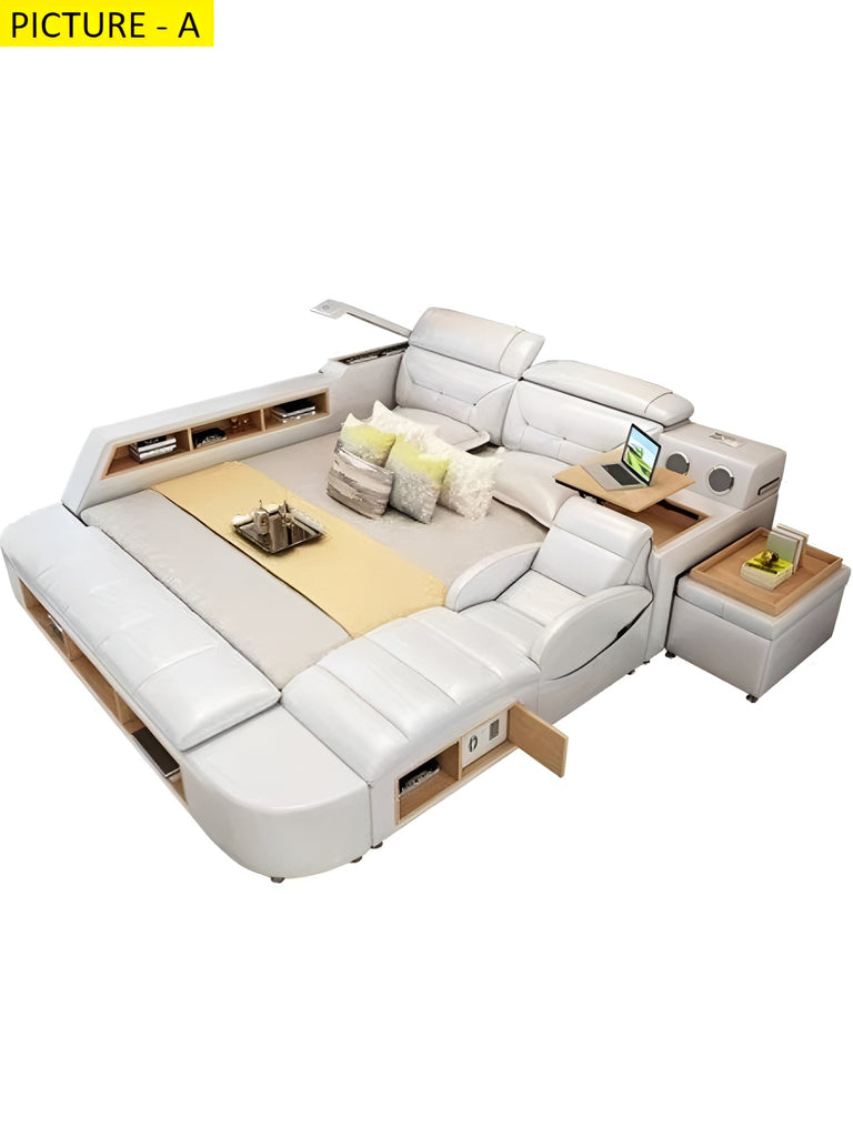 Lixra Multi-Functional Resplendent Smart Leather Bed