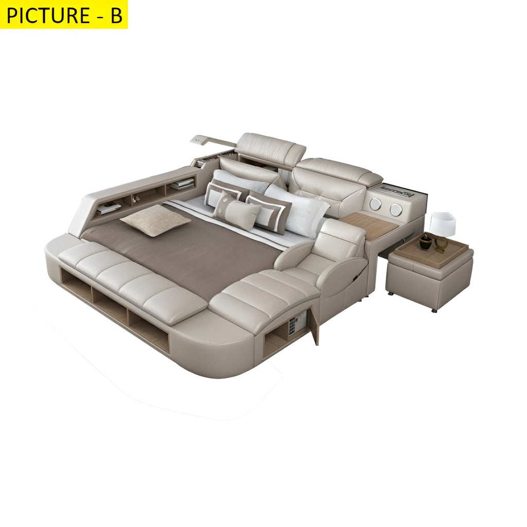 Lixra Multi-Functional Resplendent Smart Leather Bed