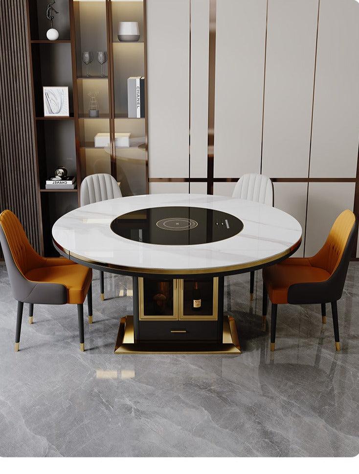 Lixra Multifunctional Extendable Marble Dining Table Set