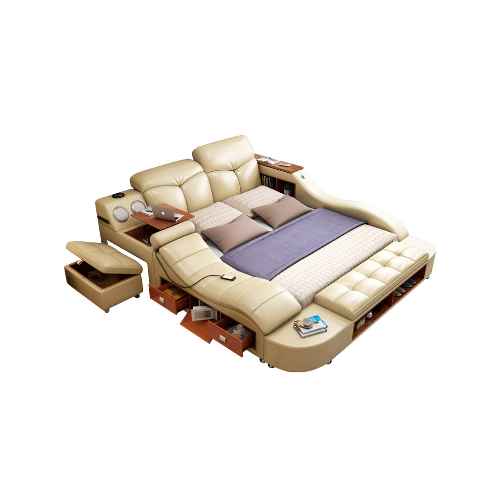 Lixra Multifunctional Style Smart Leather Massager Bed