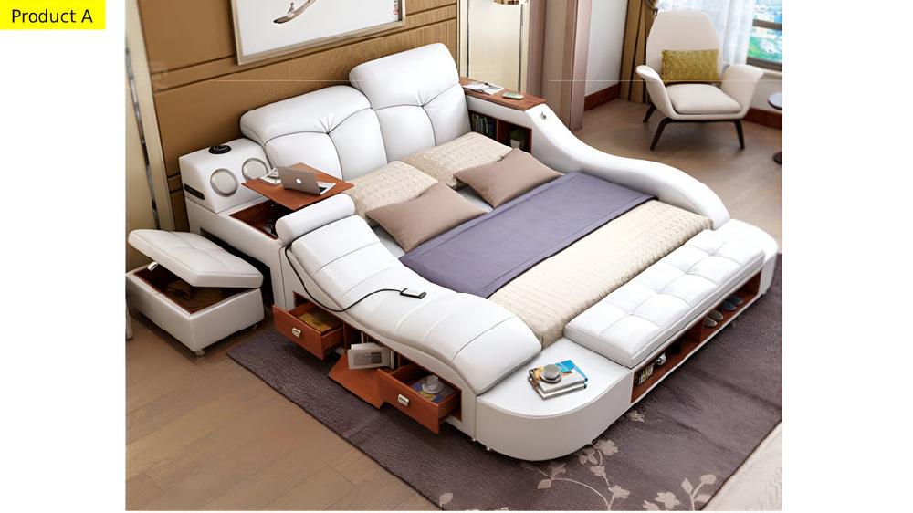 Lixra Multifunctional Style Smart Leather Massager Bed