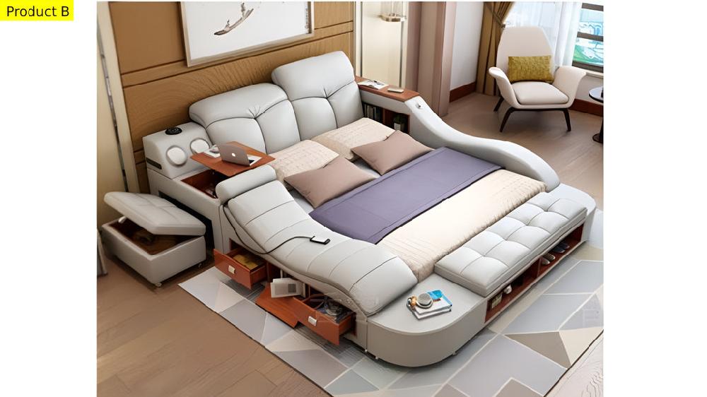 Lixra Multifunctional Style Smart Leather Massager Bed