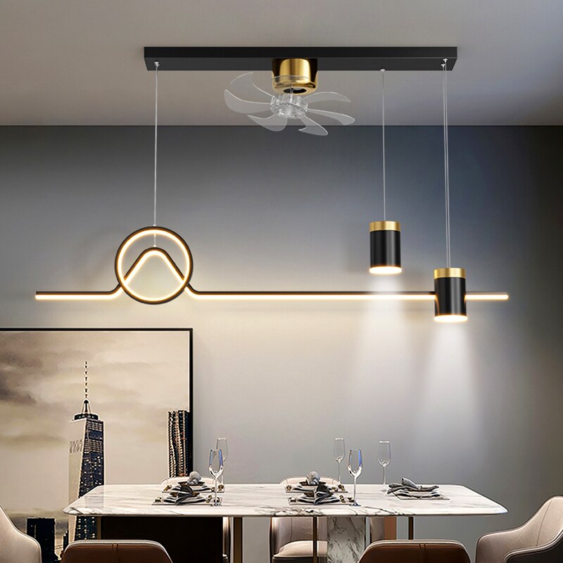 Lixra Nordic Design Pendant Lights With Ceiling-Fan