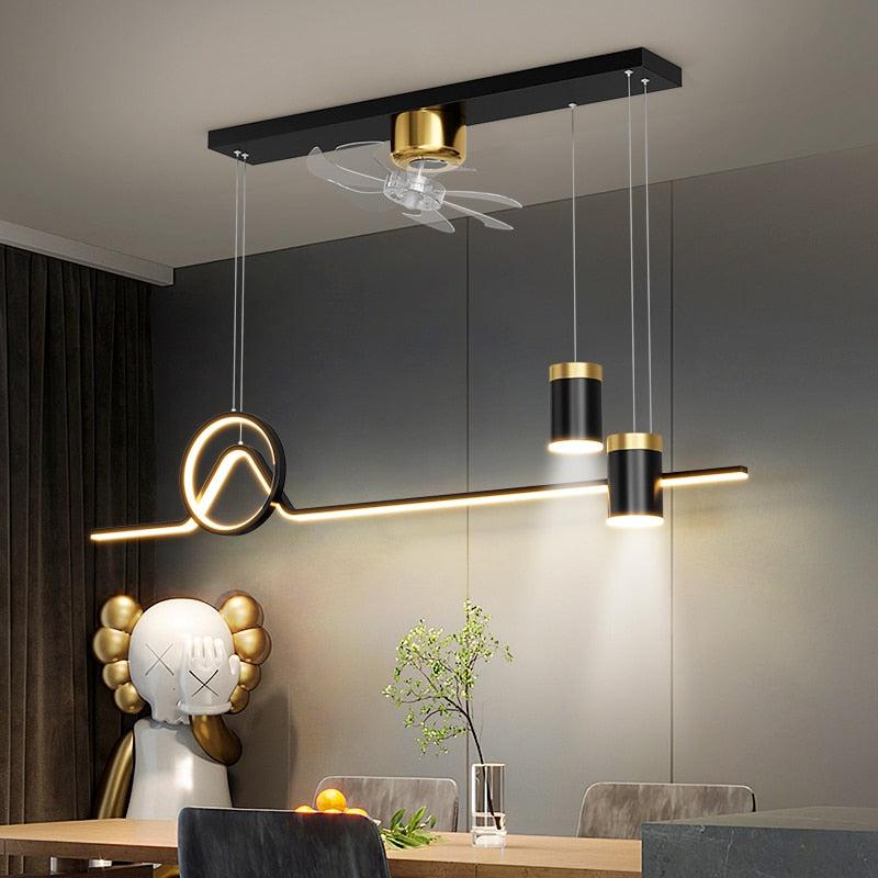 lixra Nordic Design Pendant Lights with Ceiling-Fan