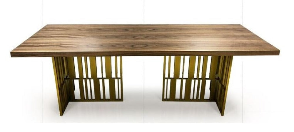 Lixra Nordic Industrial Rectangular Wooden Dining-Table