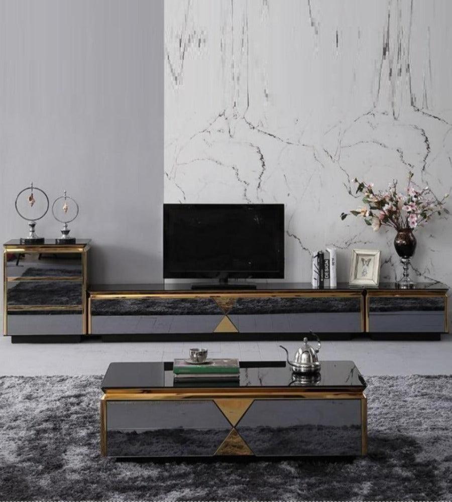 Lixra Nordic Style Light Luxury Wooden Coffee Table And TV Stand
