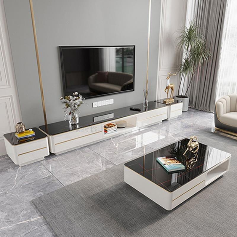 Lixra Post Modern TV Cabinet With Coffee Table And Side Table